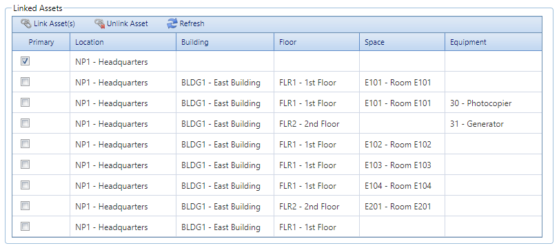 3. Linked Assets Section