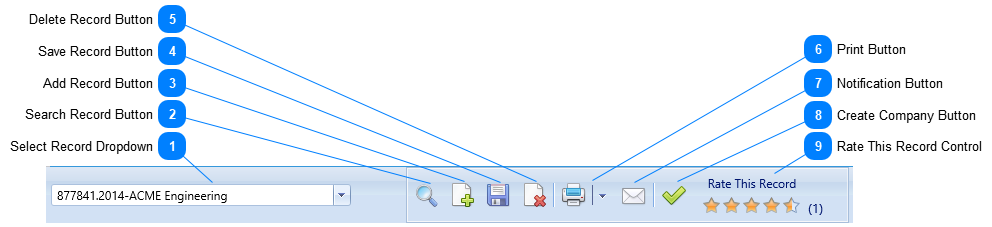 Vendor Prequalification Header Toolbar