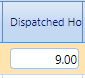 13. Dispatched Hours Field