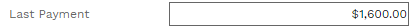 16. Last Payment Field