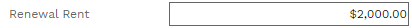 22. Renewal Rent Field