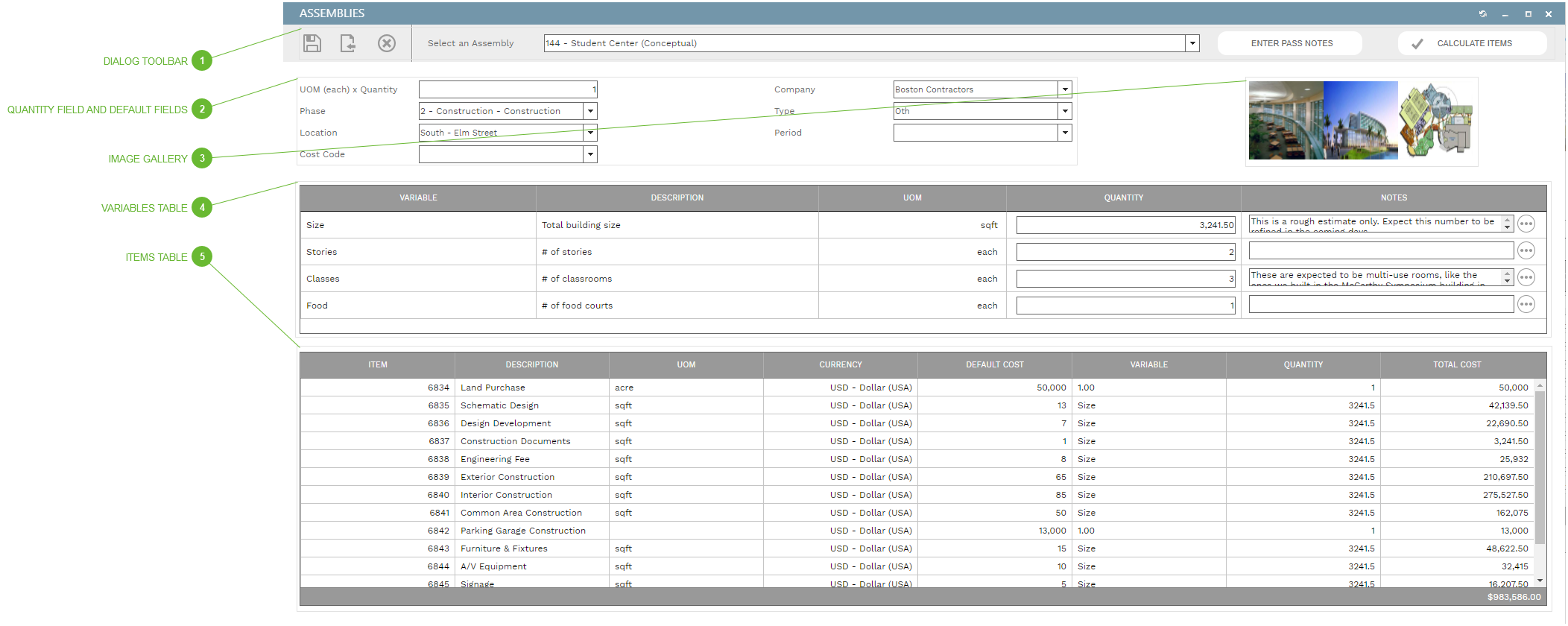 Assemblies Dialog