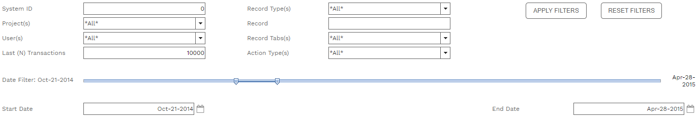 1. FILTER FIELDS