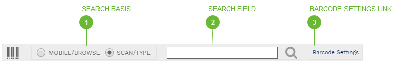 Barcode Search Bar