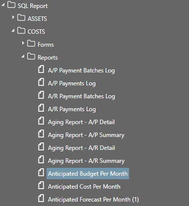 3. REPORTS TREE