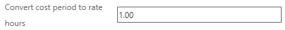 14. Convert Cost Period to Rate Hours Field