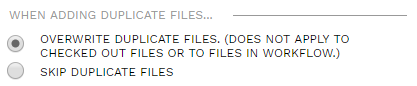 8. DUPLICATE FILES OPTIONS