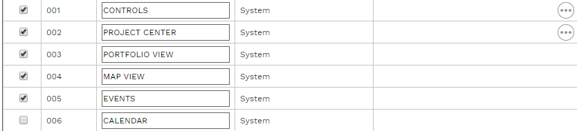 2. SYSTEM TABS