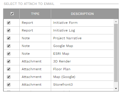 13. ATTACH TO EMAIL TABLE