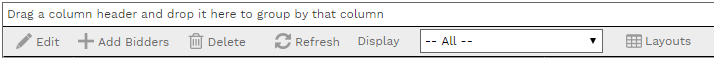 6. BIDDER MATRIX TABLE TOOLBAR