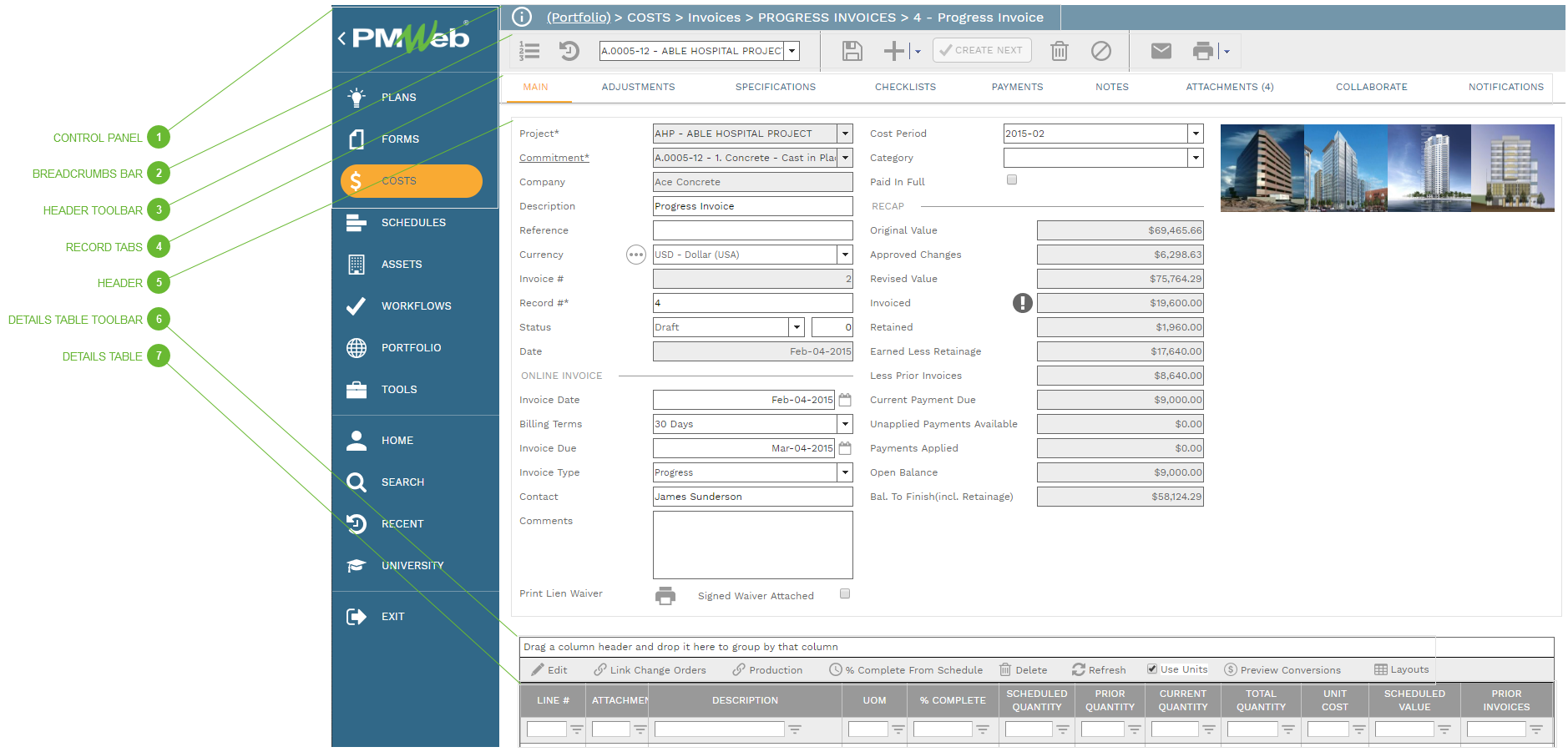 Progress Invoices