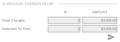 2. Scheduled Charges Recap Section