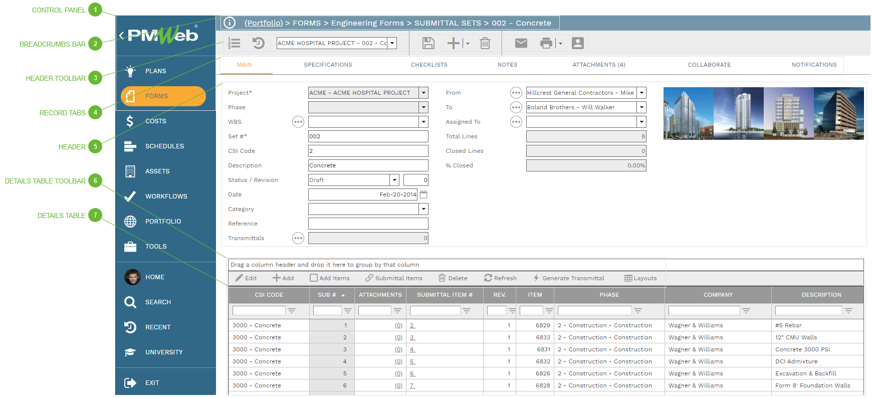 Submittal Sets