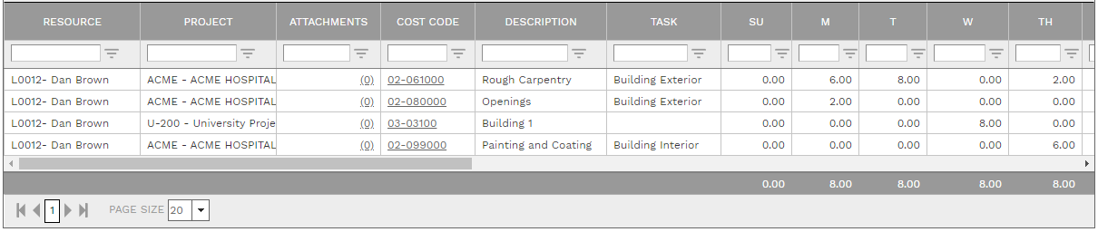 7. DETAILS TABLE