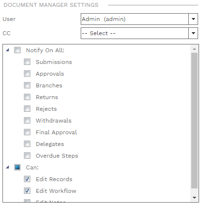 6. DOCUMENT MANAGER SECTION