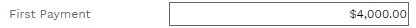 15. First Payment Field