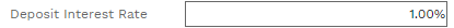 20. Deposit Interest Rate Field