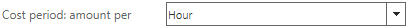 11. Cost to Operate Period Dropdown