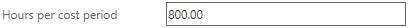 9. Hours Per Cost Period Field