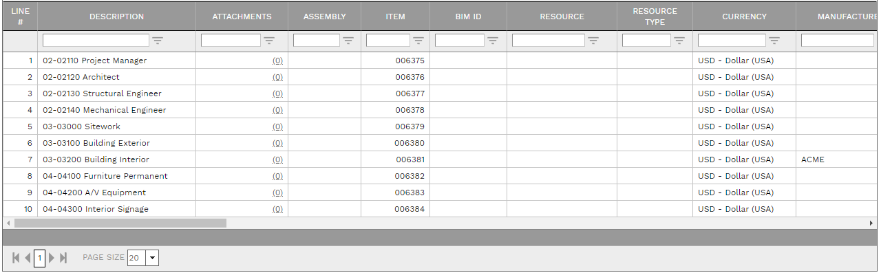 7. DETAILS TABLE