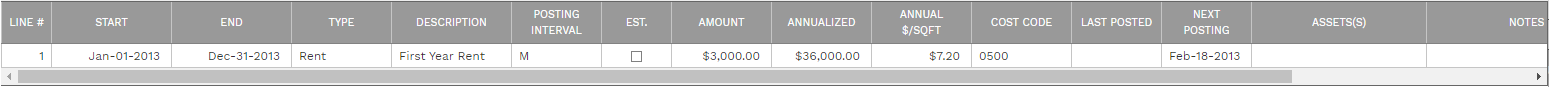 2. PARENT LINE TABLE