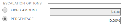 4. ESCALATION OPTIONS SECTION