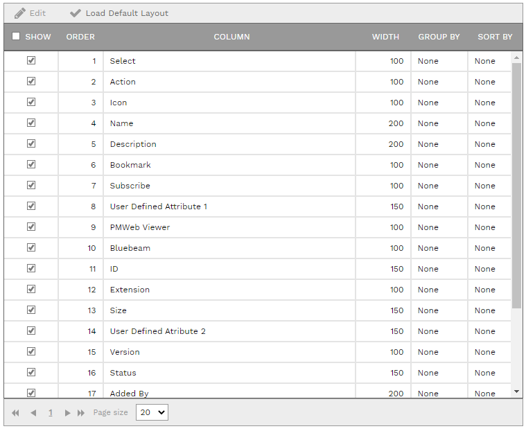 6. LAYOUT TABLE