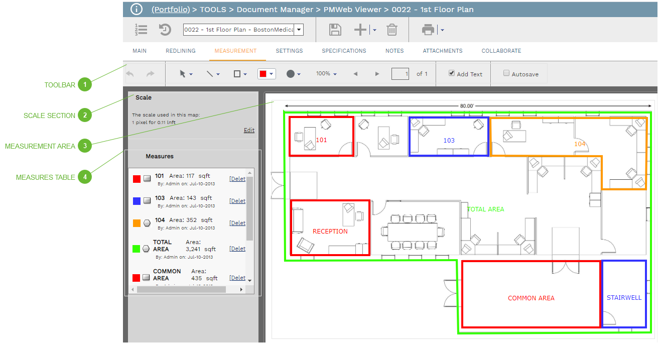 Measurements Tab