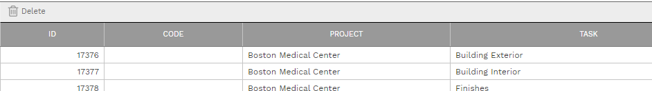 4. TASKS TABLE