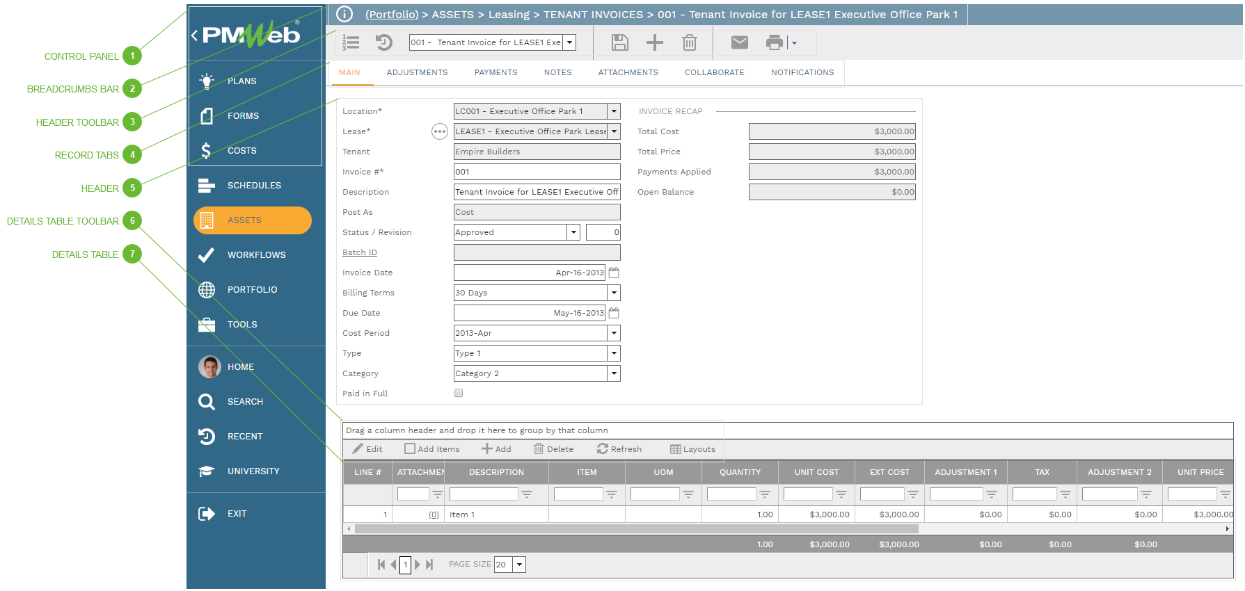 Tenant Invoices