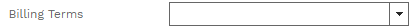 14. Billing Terms Field