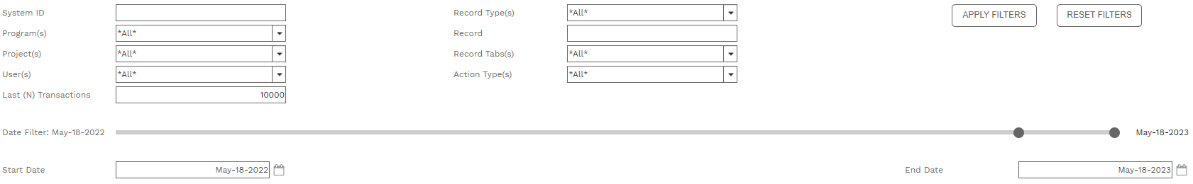 1. FILTER FIELDS