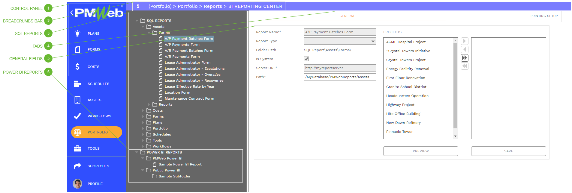 BI Reporting Center