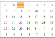 7. Date Selector Area