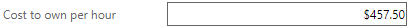 10. Cost to Own Per Hour Field