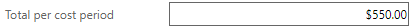 13. Total Per Cost Period Field