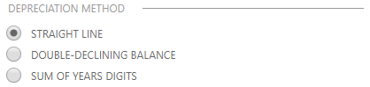 4. Depreciation Method Section