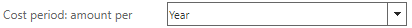 6. Cost to Own Period Dropdown