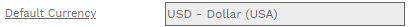 3. DEFAULT CURRENCY FIELD