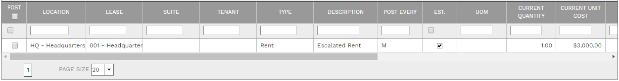 4. ESCALATIONS TABLE