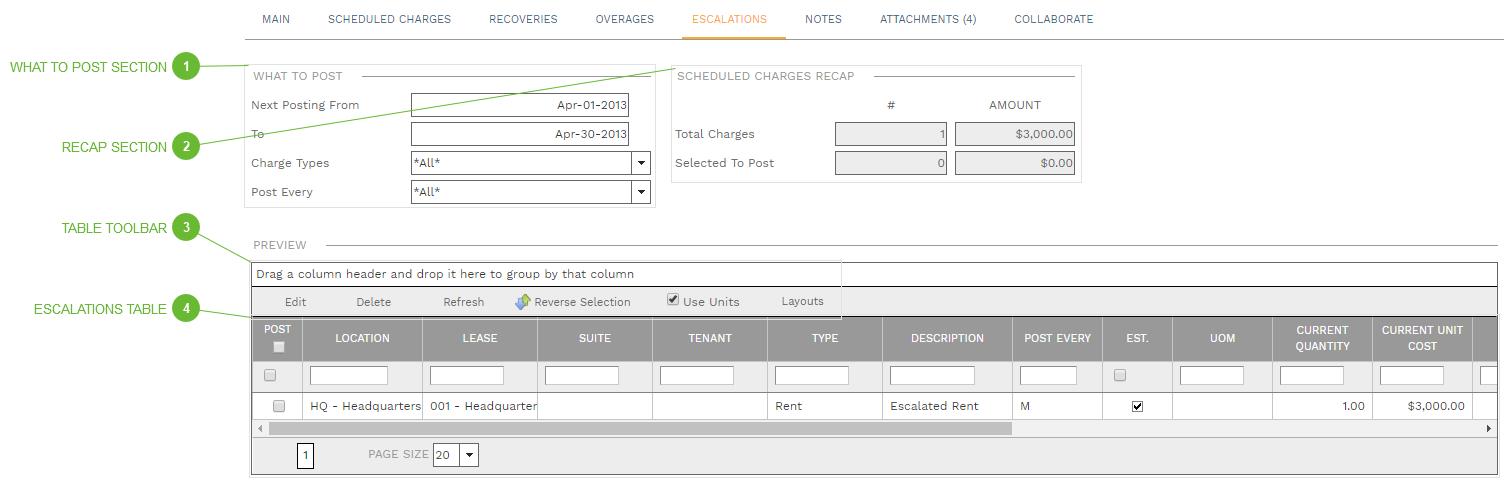 Escalations Tab