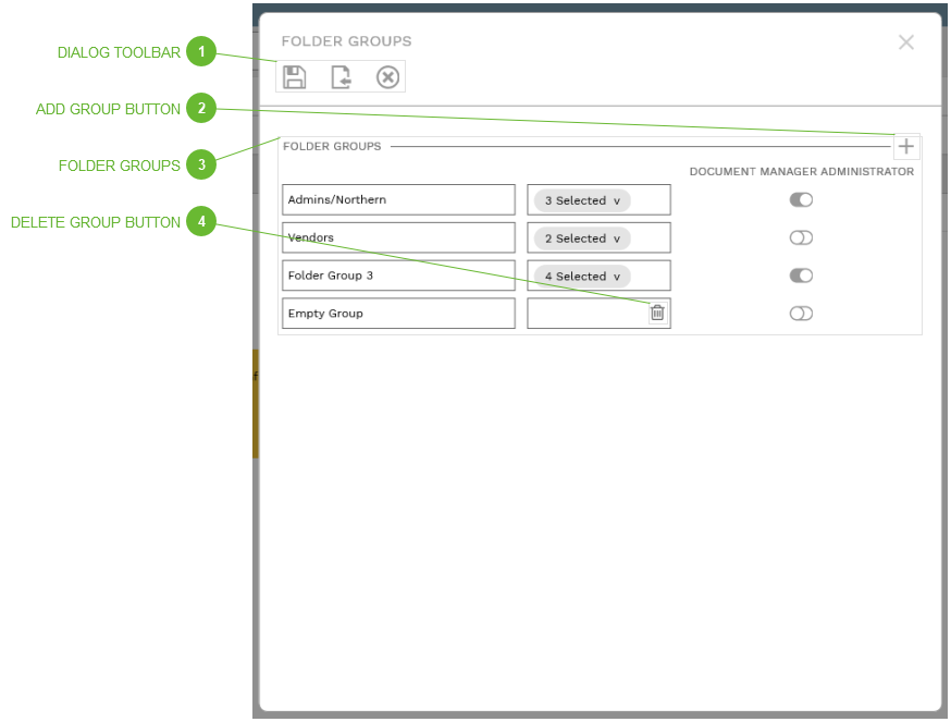 Folder Groups Dialog