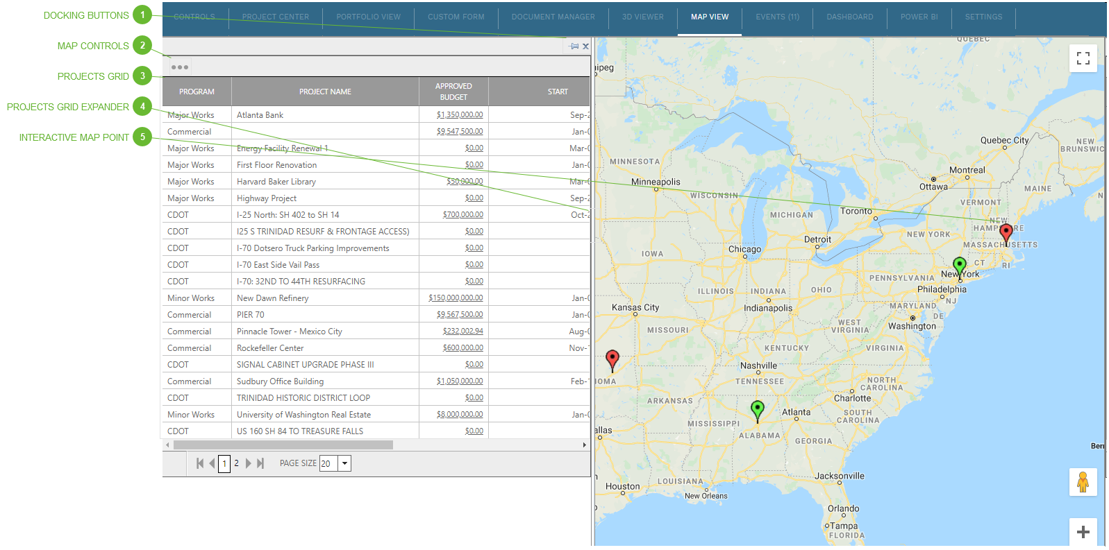 Map View Tab