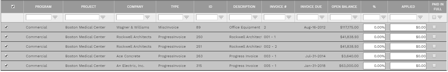 7. INVOICE TABLE