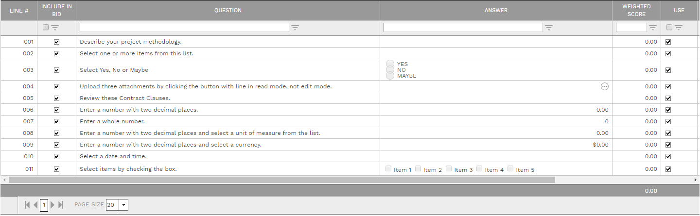 2. SCORING TAB TABLE