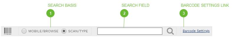 Barcode Search Bar