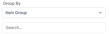 1. Group By and Search Bar