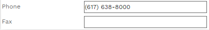 5. Phone Fields