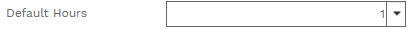 5. DEFAULT HOURS FIELD