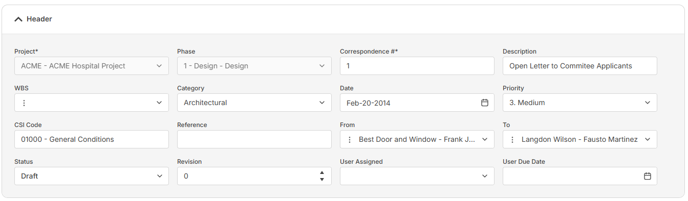 3. Header Fields Section